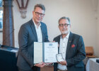 Markus Blume mit Thomas Reichert, Bürgermeister Stadt Marktsteft.