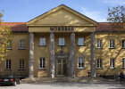 Nordbad, München, Fassade mit Eingangbereich