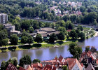 Von der Altstadt aus gesehen: das Edwin-Scharff-Haus in Neu-Ulm.