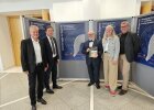 Auftakt der Tagung in Erding: (v.l.) Generalkonservator Prof. Mathias Pfeil, Erdings Oberbürgermeister Maximilian Gotz, Prof. Dr. Bernd Päffgen, Vorsitzender der Gesellschaft für Archäologie in Bayern, Landeskonservatorin Dr. Stefanie Berg und Hauptkonservator Dr. Jochen Haberstroh.