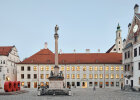 Nordfassade Marienplatz mit Asamgebäude, Freising