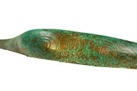 Bronzene Strigilis aus einesm Frauengrab des 4. Jhs. n. Chr. aus dem Regensburger Ortsteil Kumpfmühl Bronzene Strigilis aus einesm Frauengrab des 4. Jhs. n. Chr. aus dem Regensburger Ortsteil Kumpfmühl
