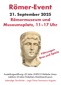 Römer-Event zum Jubiläum UNESCO-Welterbe Limes Römer-Event zum Jubiläum UNESCO-Welterbe Limes