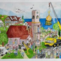 Ausschnitt Wimmelbuch Denkmalpflege Ausschnitt Wimmelbuch Denkmalpflege