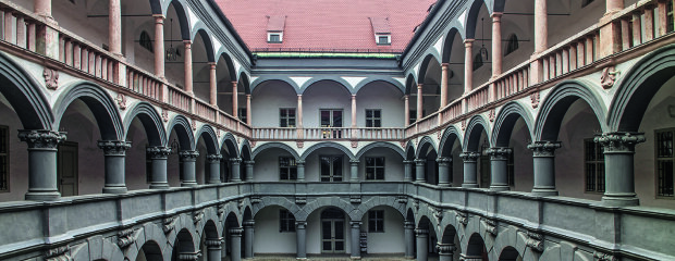 Blick in den Arkadenhof der Alten Münze München