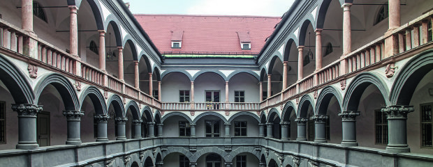 Blick in den Arkadenhof der Alten Münze München